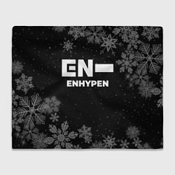 Плед флисовый Снежный Enhypen, цвет: 3D-велсофт