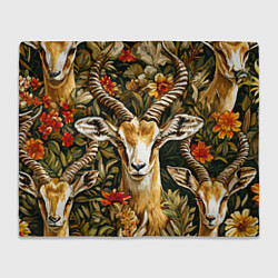 Плед флисовый Газель, цвет: 3D-велсофт