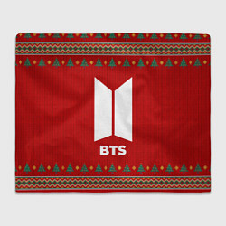 Плед флисовый BTS new year, цвет: 3D-велсофт