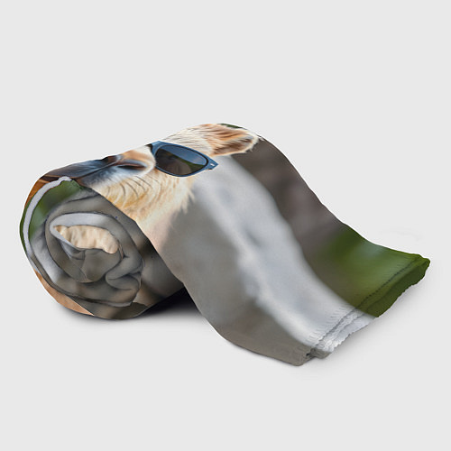 Плед Модная капибара в темных очках / 3D-Велсофт – фото 2