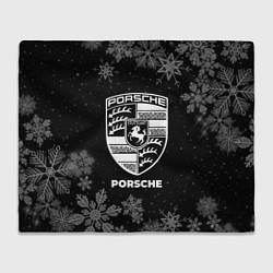 Плед флисовый Снежный Porsche, цвет: 3D-велсофт