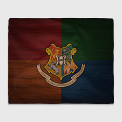 Плед флисовый Hogwarts emblem, цвет: 3D-велсофт