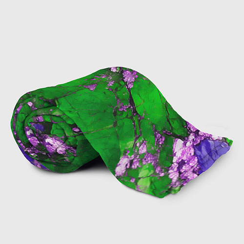 Плед A purple mineral in a green stone / 3D-Велсофт – фото 2