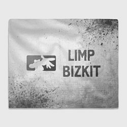 Плед флисовый Limp Bizkit - white gradient по-горизонтали, цвет: 3D-велсофт