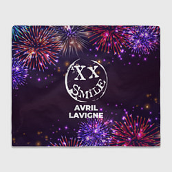 Плед флисовый Праздничный Avril Lavigne, цвет: 3D-велсофт