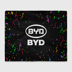 Плед флисовый BYD конфети, цвет: 3D-велсофт