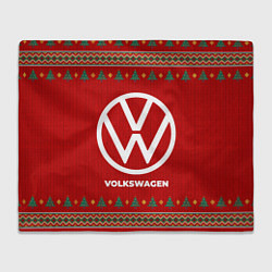 Плед флисовый Volkswagen new year, цвет: 3D-велсофт