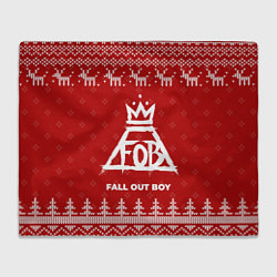Плед Новогодний Fall Out Boy с оленями