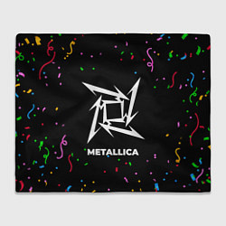 Плед флисовый Metallica конфети, цвет: 3D-велсофт