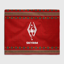 Плед флисовый Skyrim new year, цвет: 3D-велсофт