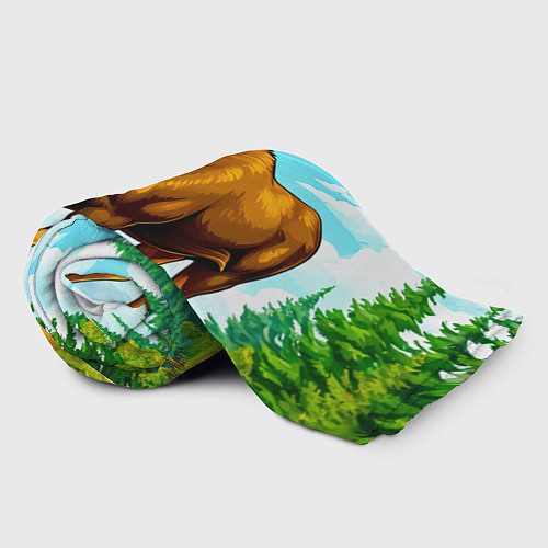 Плед Лось в лесу / 3D-Велсофт – фото 2