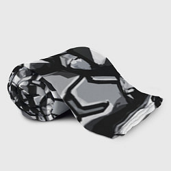 Плед флисовый Чёрно-серая абстракция, цвет: 3D-велсофт — фото 2