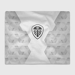 Плед флисовый Leeds United white poly, цвет: 3D-велсофт