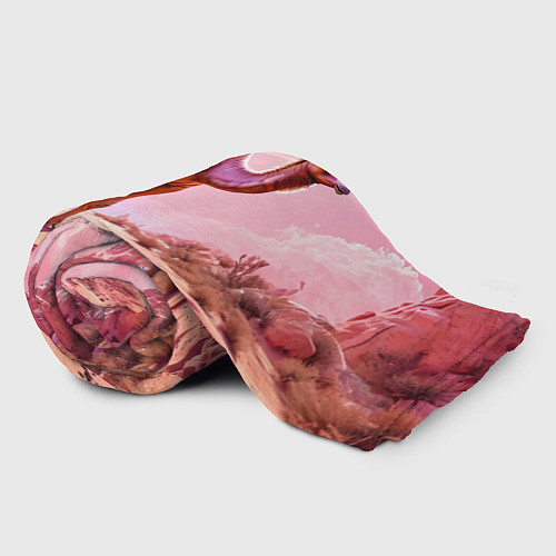 Плед Верблюд в розовой пустыне / 3D-Велсофт – фото 2