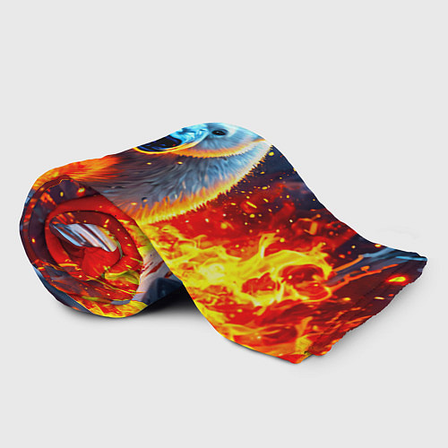 Плед Белый медведь в огне / 3D-Велсофт – фото 2