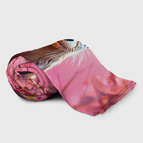 Плед Выдра в розовом цвете / 3D-Велсофт – фото 2