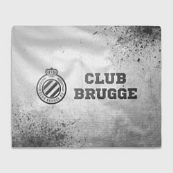 Плед флисовый Club Brugge - white gradient по-горизонтали, цвет: 3D-велсофт