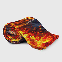 Плед флисовый Волк в огненной пещере, цвет: 3D-велсофт — фото 2