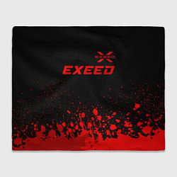 Плед флисовый Exeed - red gradient посередине, цвет: 3D-велсофт