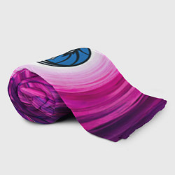 Плед флисовый Даллас Маверикс в розовом водовороте, цвет: 3D-велсофт — фото 2