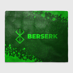 Плед флисовый Berserk - green gradient по-горизонтали, цвет: 3D-велсофт