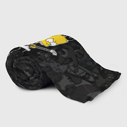 Плед флисовый Hard Rock барт симпсон, цвет: 3D-велсофт — фото 2