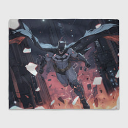 Плед флисовый Полет Бэтмена, цвет: 3D-велсофт