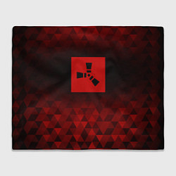 Плед флисовый Rust red poly, цвет: 3D-велсофт