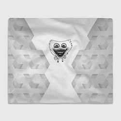 Плед флисовый Poppy Playtime white poly, цвет: 3D-велсофт