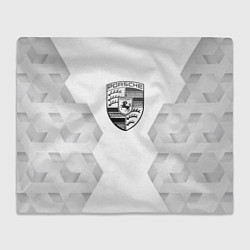 Плед флисовый Porsche white poly, цвет: 3D-велсофт
