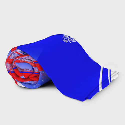 Плед Герб России на фоне цветов флага государства / 3D-Велсофт – фото 2