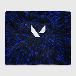 Плед флисовый Valorant blue energy, цвет: 3D-велсофт