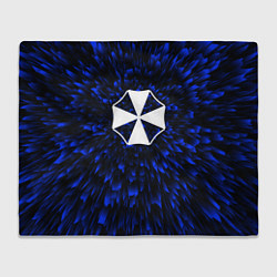 Плед флисовый Resident Evil blue energy, цвет: 3D-велсофт