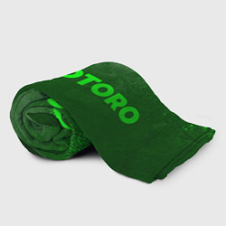 Плед флисовый Totoro - green gradient по-горизонтали, цвет: 3D-велсофт — фото 2