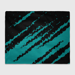 Плед флисовый The color is black and light blue, цвет: 3D-велсофт