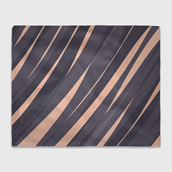 Плед флисовый Перламутровый серый полосы, цвет: 3D-велсофт