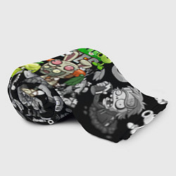 Плед флисовый Растения против зомби персонажи, цвет: 3D-велсофт — фото 2