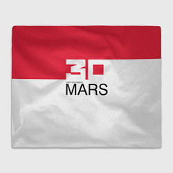Плед флисовый 30 Seconds to Mars poster, цвет: 3D-велсофт