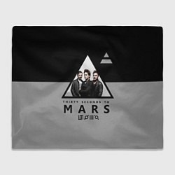 Плед флисовый 30 Seconds to Mars - poster, цвет: 3D-велсофт