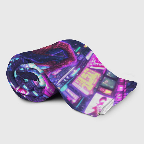 Плед Человек паук с желтыми глазами / 3D-Велсофт – фото 2