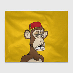 Плед флисовый NFT ape monkey, цвет: 3D-велсофт