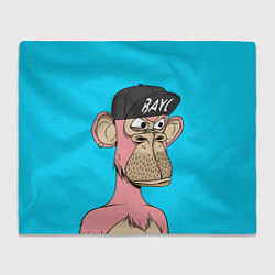 Плед флисовый NFT pink ape, цвет: 3D-велсофт