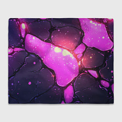 Плед флисовый Розовая текстура разлом плит, цвет: 3D-велсофт