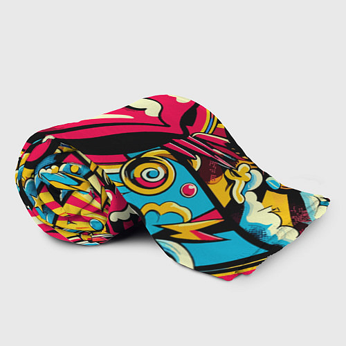 Плед Rolling Stones logo - pop art pattern / 3D-Велсофт – фото 2