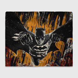 Плед флисовый Бэтмен супергерой, цвет: 3D-велсофт