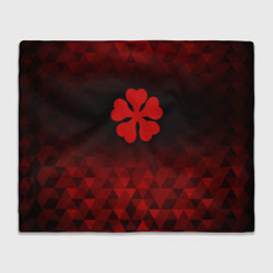 Плед флисовый Black Clover red poly, цвет: 3D-велсофт