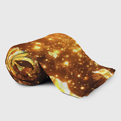 Плед флисовый Золотые блестки потертая текстура, цвет: 3D-велсофт — фото 2