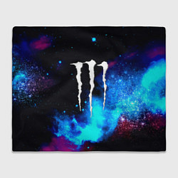 Плед флисовый Monster energy космос, цвет: 3D-велсофт