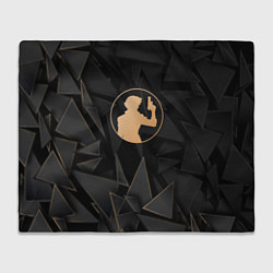 Плед флисовый Cowboy Bebop golden poly, цвет: 3D-велсофт