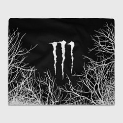 Плед флисовый Monster energy лес, цвет: 3D-велсофт